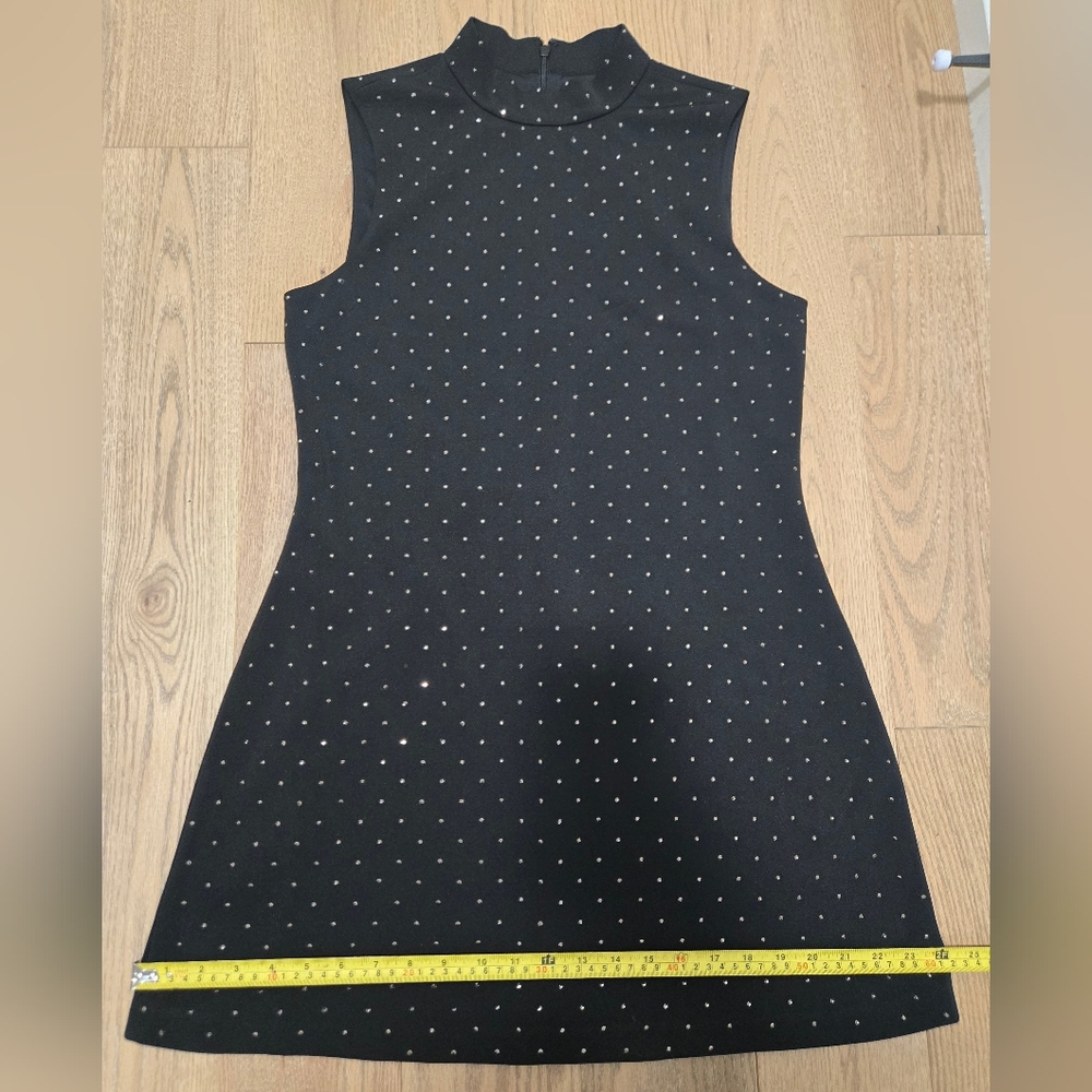 Black Rhinestone Embellished Sleeveless Sheath Dress - Picture 11 of 12